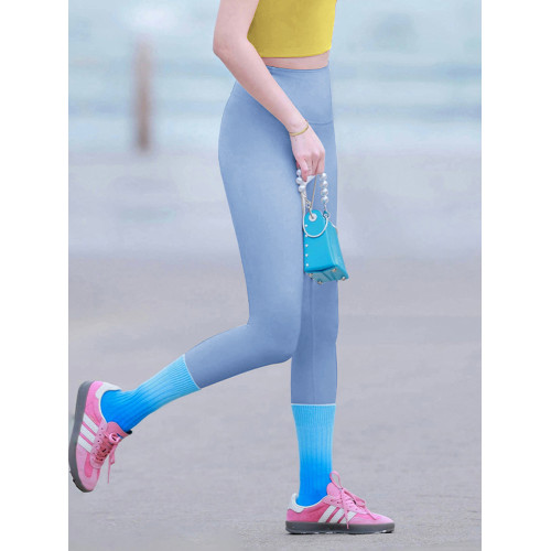 瑜伽褲女高腰提臀高彈訓練褲磨毛收腹顯瘦運動褲速乾春夏臀健身褲