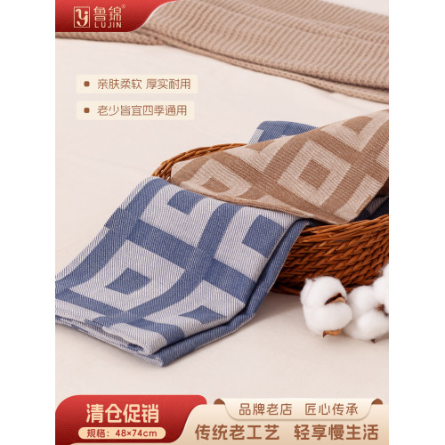 lu jin魯錦純棉老粗布枕套全棉加厚家用簡約純色枕頭套柔軟舒適