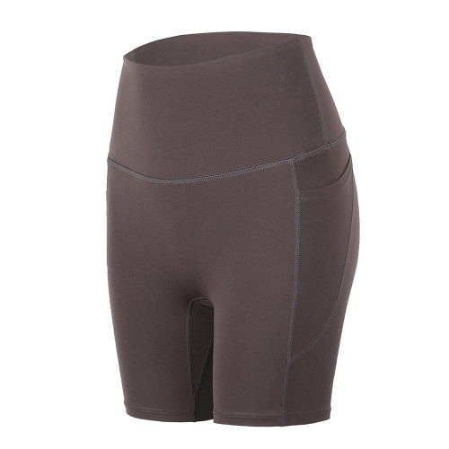 annerun四分瑜伽短褲女速乾騎行運動褲高腰提臀裸感跑步健身短褲