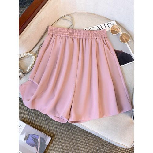 大碼胖女童夏裝青少年女孩大童女裝夏季薄款濶腿短褲外穿五分褲子