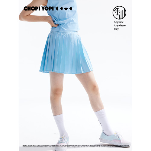 chopiyopi童裝 兒童網球運動百褶裙夏季新款女童防走光半身裙