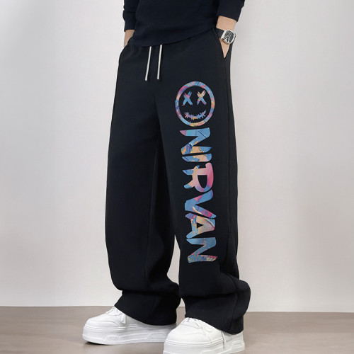 180以上高個子300斤直筒濶腿褲休閒衛褲加肥加大碼薄款長褲男春夏