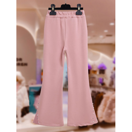 女童夏裝褲子薄款微喇休閒褲2025新款兒童時髦喇叭褲大童夏裝長褲