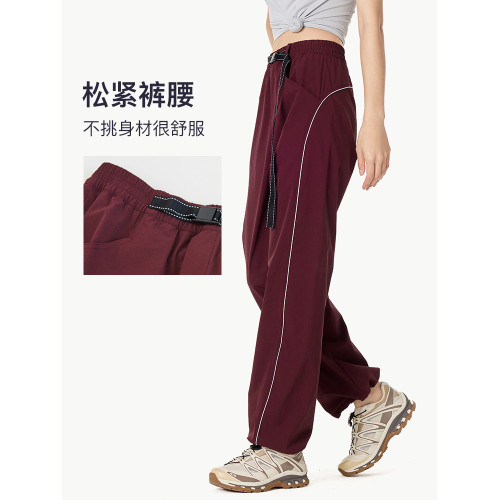 Leorrey/樂拉休閒復古寬松高腰防水防曬工裝跑步運動長褲短裙短褲