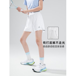 女童運動短褲兒童訓練跑步防走光白色速乾羽毛球服套裝女大童網球