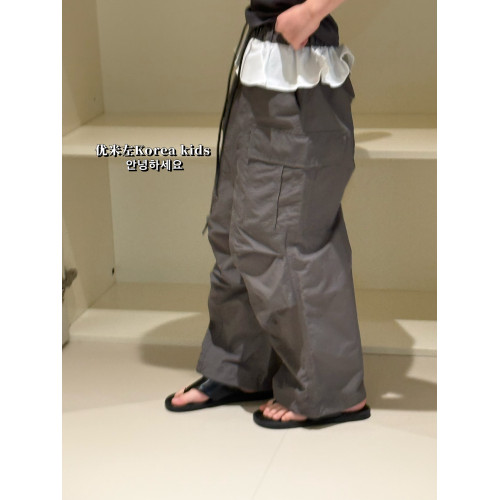 女童工裝褲2025新款洋氣兒童秋裝褲子女孩寬松蕾絲花邊直筒褲潮