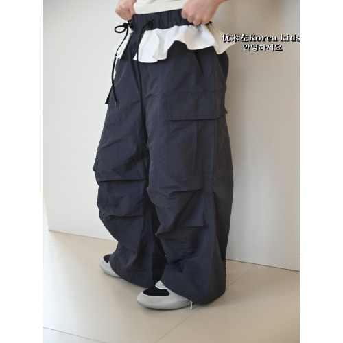 女童工裝褲2025新款洋氣兒童秋裝褲子女孩寬松蕾絲花邊直筒褲潮