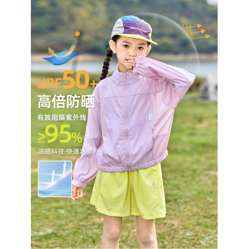 兒童防曬衣2025新款女童薄款皮膚衣速乾服女大童輕薄外套夏季套裝