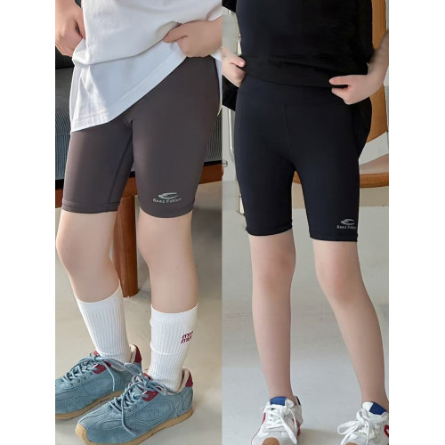 波拉韓女童鯊魚中褲夏季2025新款兒童騎行運動五分短褲瑜伽褲子