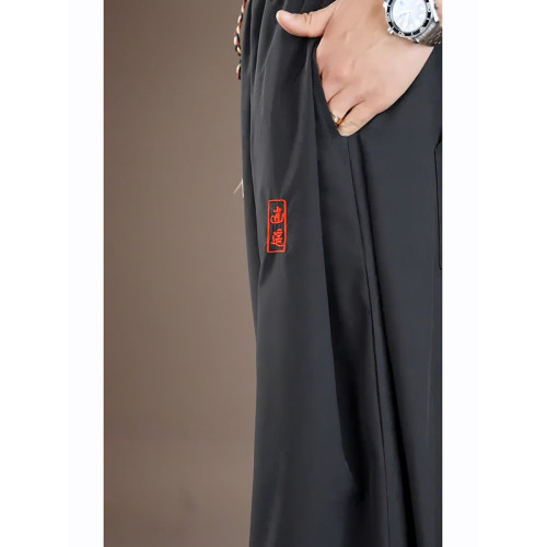 新中式男裝束腳冰絲褲子垂感速乾哈倫褲寬松大碼風運動濶腿褲