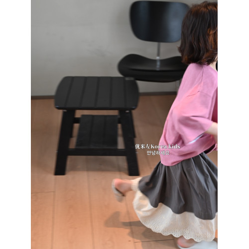女童半身裙2025夏季新款兒童洋氣拼接中長款裙子時髦蕾絲高級童裝