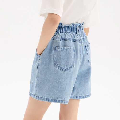 女童短褲2025夏季薄款兒童棉質牛仔短褲中大童五分褲寬松休閒中褲