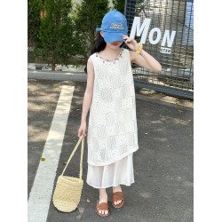 女童連衣裙2025新款夏季兒童韓系公主裙大童女孩洋氣裙子休閒夏裝
