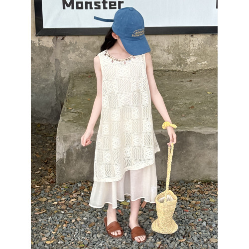女童連衣裙2025新款夏季兒童韓系公主裙大童女孩洋氣裙子休閒夏裝