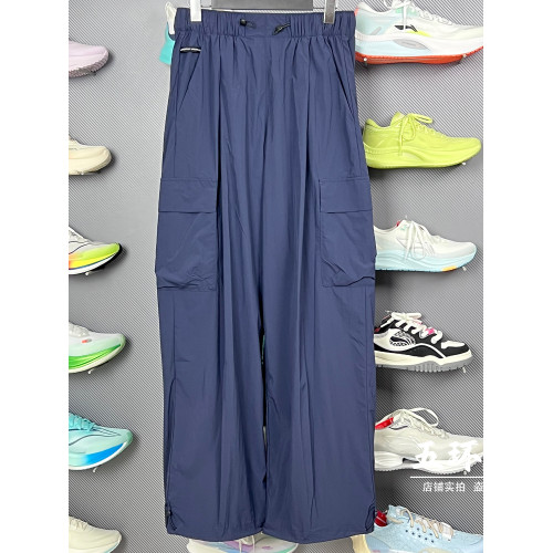 李甯休閒褲 2025秋季新品女子時尚休閒寬松工裝直筒運動褲AYKV540
