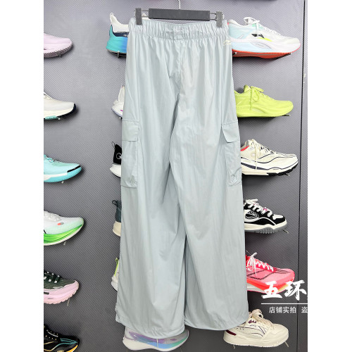 李甯休閒褲 2025秋季新品女子時尚休閒寬松工裝直筒運動褲AYKV540