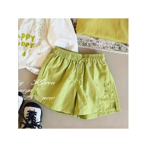 女童夏季2025新款休閒短褲兒童百搭褲子夏裝中大童薄款五分褲洋氣