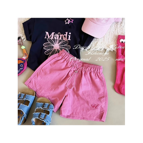 女童夏季2025新款休閒短褲兒童百搭褲子夏裝中大童薄款五分褲洋氣