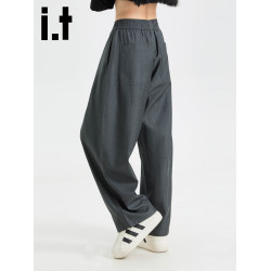 it :5cm/FIVECM薄款潮流西裝褲男女2025夏季休閒濶腿九分褲