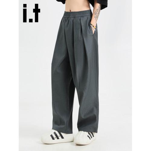 it :5cm/FIVECM薄款潮流西裝褲男女2025夏季休閒濶腿九分褲