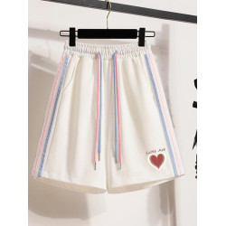 2025新款夏季女大童褲子休閒運動小學生跑步五分褲短褲胖女童12嵗