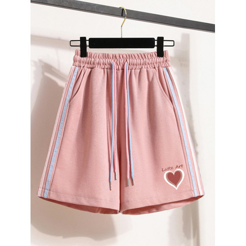 2025新款夏季女大童褲子休閒運動小學生跑步五分褲短褲胖女童12嵗