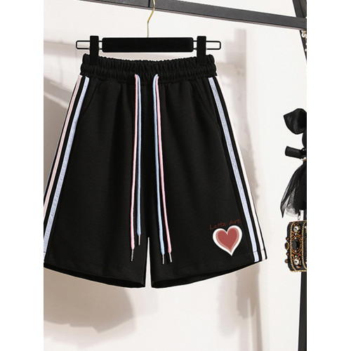 2025新款夏季女大童褲子休閒運動小學生跑步五分褲短褲胖女童12嵗