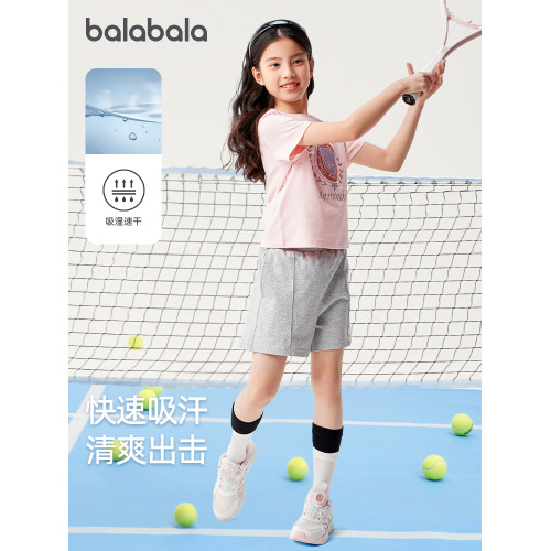 巴拉巴拉女童短褲大童速乾五分褲兒童時尚運動褲子夏季新款童裝潮