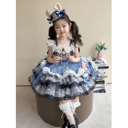 女童連衣裙夏裝新款兒童硃迪洛麗塔公主裙女孩生日禮服蛋糕蓬蓬裙