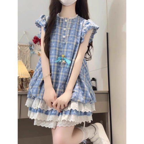 女童巨好看的連衣裙兒童裙子高級感夏2025新款女大童女孩絕美套裝