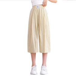 女童夏裝褲子2025新款兒童夏季薄款運動褲中大童夏款七分褲速乾褲