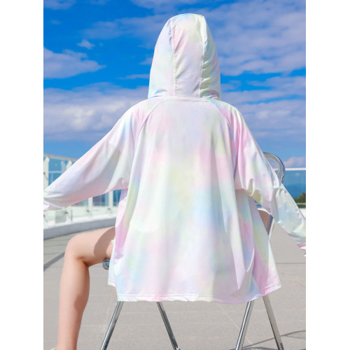 女童外套夏季薄款防曬服2025新款中大童漸變冰絲皮膚衣兒童防曬衣