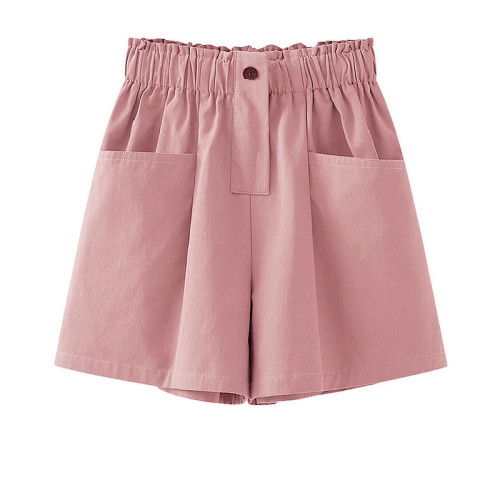 女童短褲外穿套裝2025新款夏裝中大童夏日休閒五分褲卡其濶腿褲子