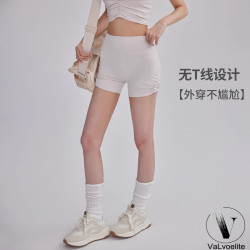 VALVOELITE高腰緊身瑜伽短褲抽繩提臀速乾健身三分褲普拉提運動褲