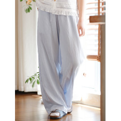 夏女童直筒長褲寬松涼感垂感山本褲中大童女孩防曬褲兒童薄款褲子