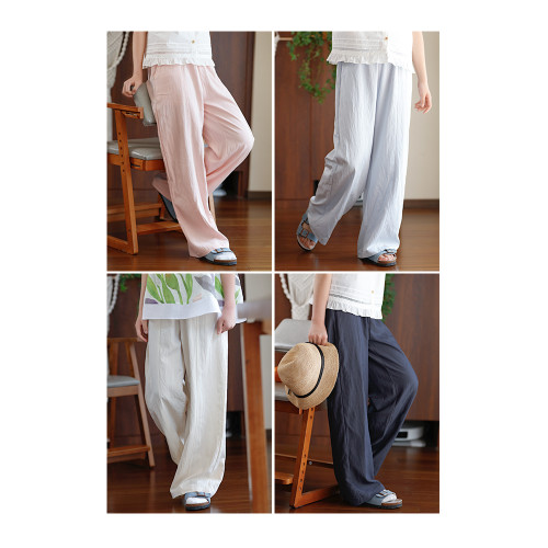 夏女童直筒長褲寬松涼感垂感山本褲中大童女孩防曬褲兒童薄款褲子