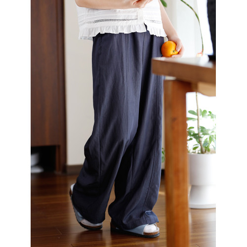 夏女童直筒長褲寬松涼感垂感山本褲中大童女孩防曬褲兒童薄款褲子