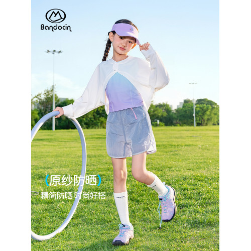 半度閒女童原紗坎肩防曬衣洋氣薄款透氣2025新款兒童防紫外線外套
