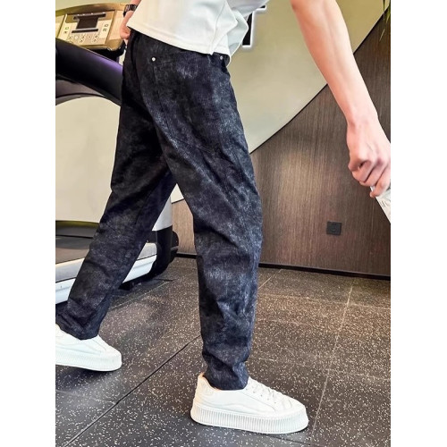 倉石一樹潮牌高級感時尚彎刀褲男夏季百搭寬松濶腿褲痞帥休閒褲子