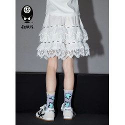 jokii潮牌童裝『奇妙妮妮』女童短裙褲洋氣蕾絲裙褲夏季新款
