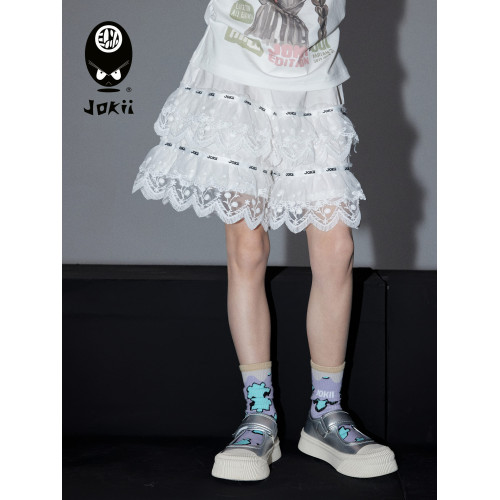 jokii潮牌童裝『奇妙妮妮』女童短裙褲洋氣蕾絲裙褲夏季新款