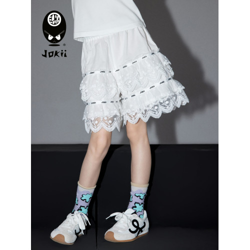 jokii潮牌童裝『奇妙妮妮』女童短裙褲洋氣蕾絲裙褲夏季新款
