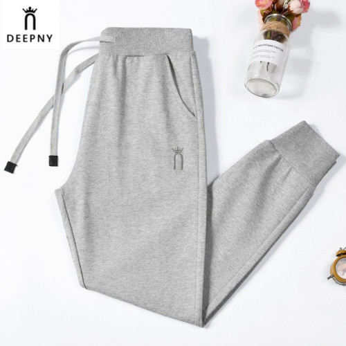 女士棉衛褲小腳運動褲子秋冬薄厚休閒哈倫褲灰色紫色九分/長褲