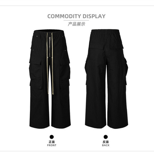 正確原汁原味版型RO23SS新款Cargo多口袋工裝拖地喇叭休閒濶腿褲