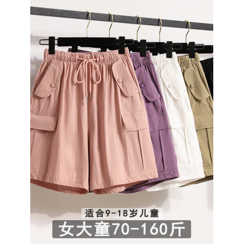 女大童胖女童裝高中初中生女孩五分褲子大碼運動短褲夏季外穿夏裝