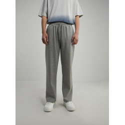 NNID純色斜紋氨綸通勤簡約濶腿褲情侶歐美風寬松國潮垂感休閒褲