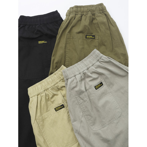 春季新款日系復古cityboy寬松濶腿褲純棉廓形蘿蔔褲休閒褲八分褲