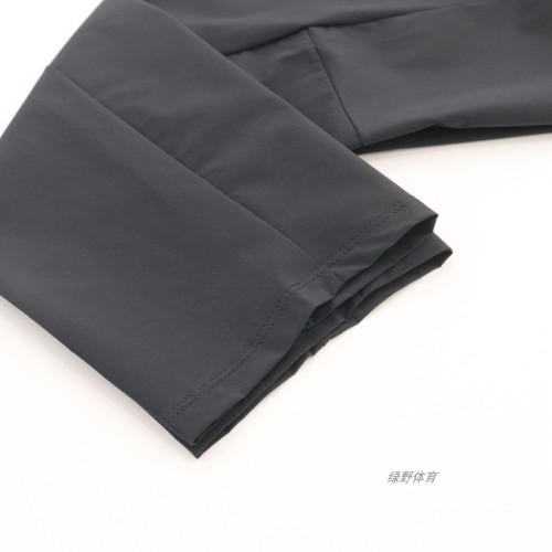 安踏女梭織九分褲冰膚透爽跑步訓練速乾彈力束口運動褲162435501