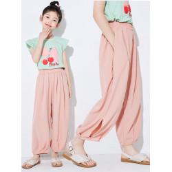 女童九分防蚊褲夏季薄款兒童速乾褲子冰絲2025新款女孩夏天運動褲