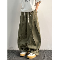 MINAZUKI日系復古廓形工裝褲男女寬松直筒休閒Vintage濶腿褲子潮